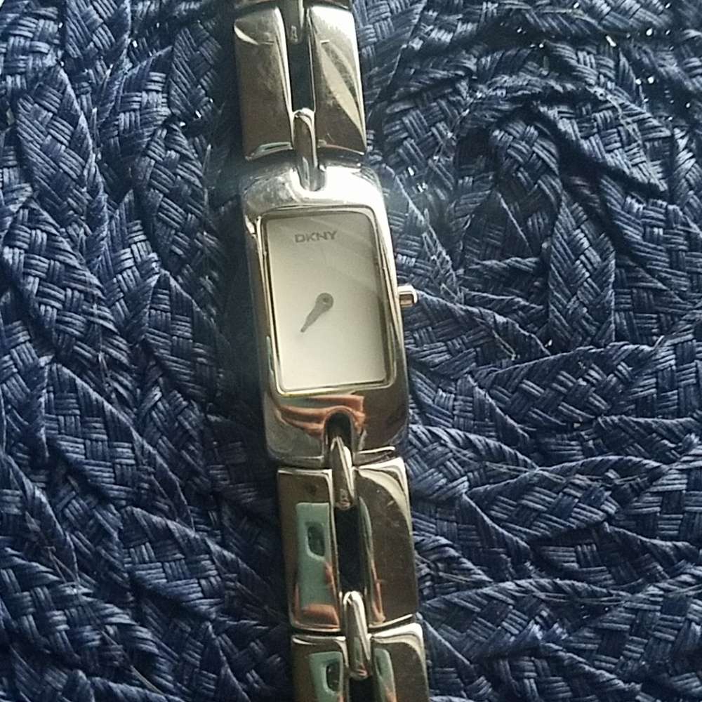 DKNY Silver Women's Watch with Iridescent Face